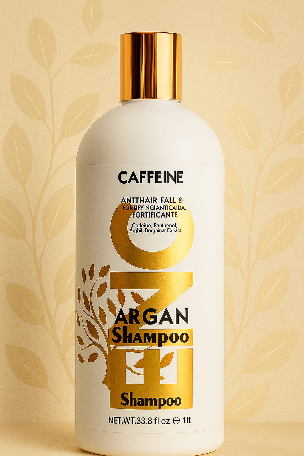 Shampoo de Cafeína y Aceite de Argán